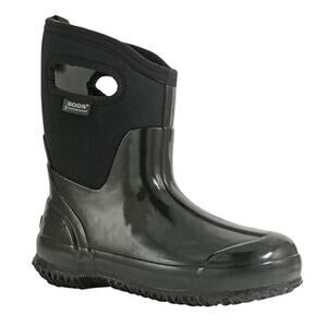 Bogs Womens Classic Handle Mid Calf Boot US 10 EU 41 Black Rubber Waterproof NIB